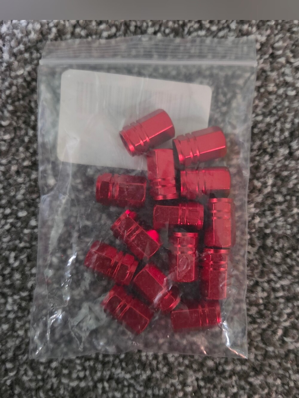 New Set of 14 Red Aluminum Universal Tire Valve Stem Caps